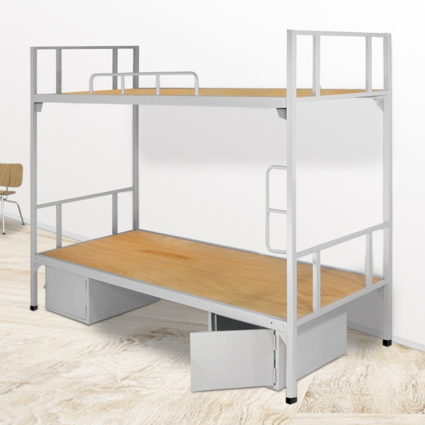 GT-06_Giường sắt 2 tầng giá rẻ có thanh chắn