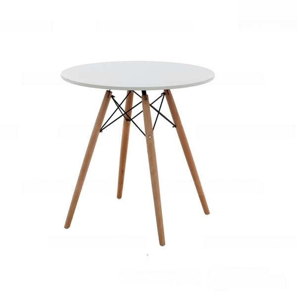 Bàn cafe Eames tròn D600 màu trắng
