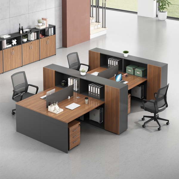 Module bàn làm việc 4 người melamine – CB 19