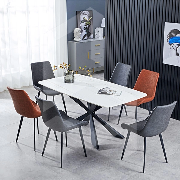 Bộ bàn ăn mặt đá 1.6m 6 ghế- Mã: T163-6×2109