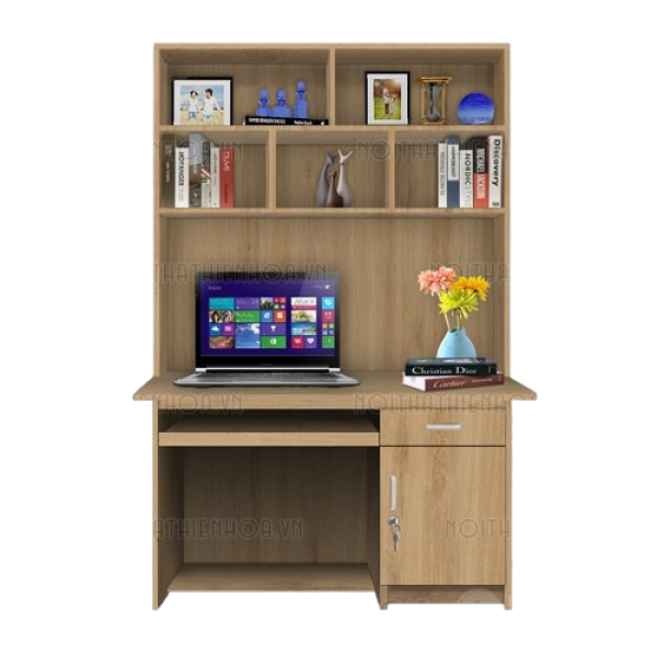 Bàn liền giá sách 1m