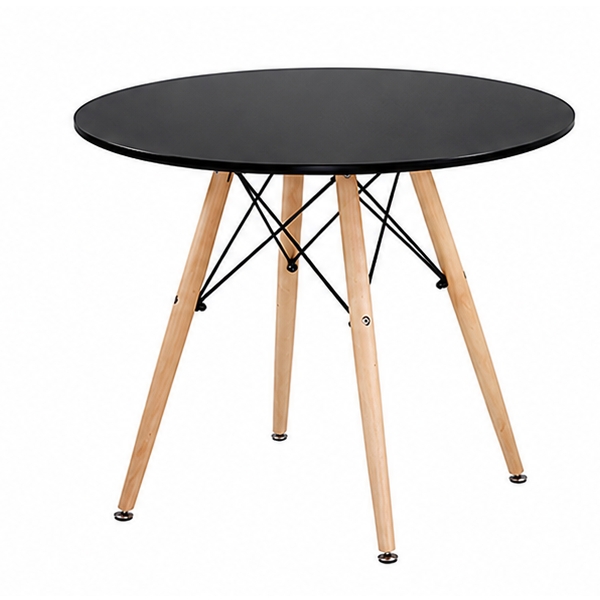 Bàn cafe Eames tròn D600 màu đen