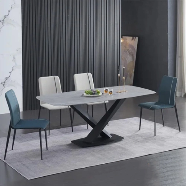 Bộ bàn ăn 4 ghế mặt đá cao cấp- Mã: T179-14-4×2126