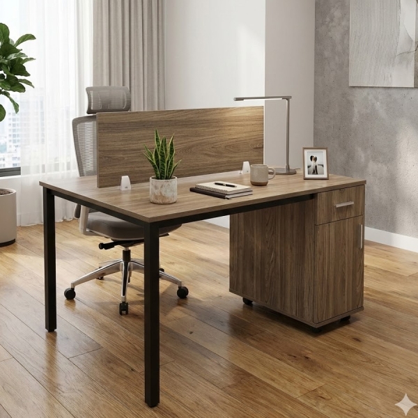 Cụm Bàn Làm Việc Gỗ MDF 2 Người – BC2