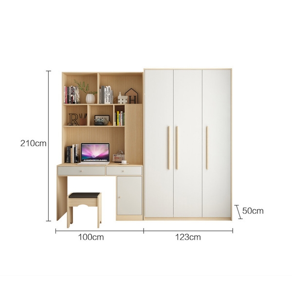 tủ quần áo kết hợp bàn làm việc TA-134