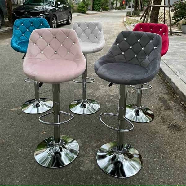 Ghế trang điểm xoay bọc nhung nhập khẩu- Mã: LV-449