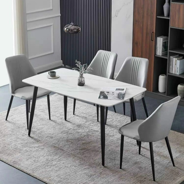 Ghế ăn bọc da chân thép sơn tĩnh điện- Mã: 2144