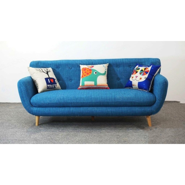 Sofa văng nỉ xanh nước biển SF-25