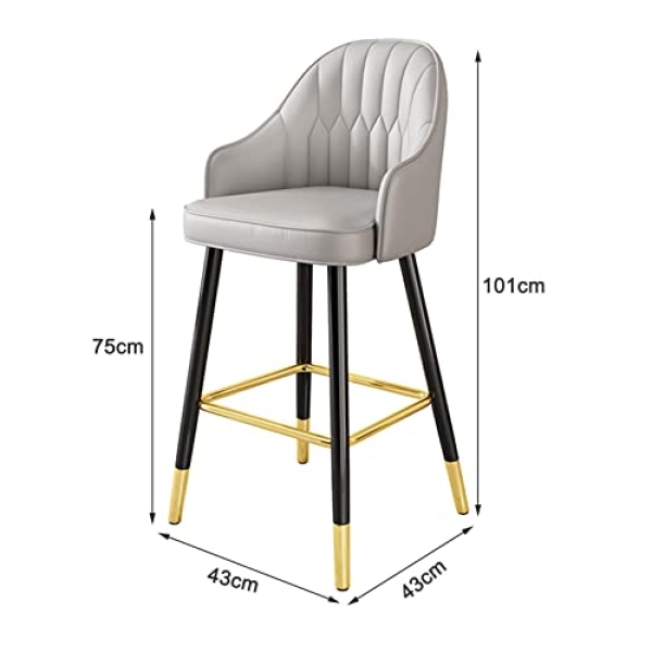 Ghế quầy bar bọc da chân sắt- Mã: 4114