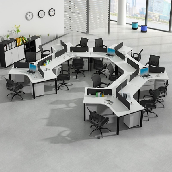 Cụm bàn làm việc 15 người chân sắt hộp Eos ECC02-15
