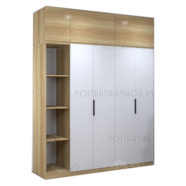 Tủ quần áo kịch trần có kệ trang trí – TA65V