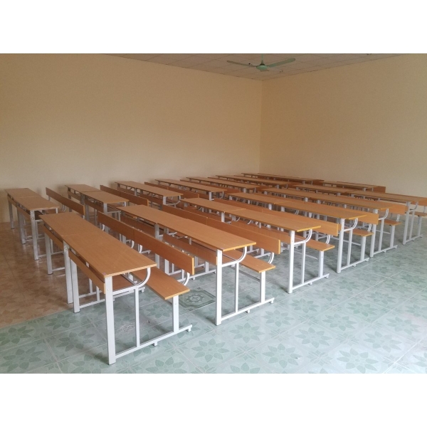 Bàn học sinh liền ghế tựa lưng giá rẻ BHS-02