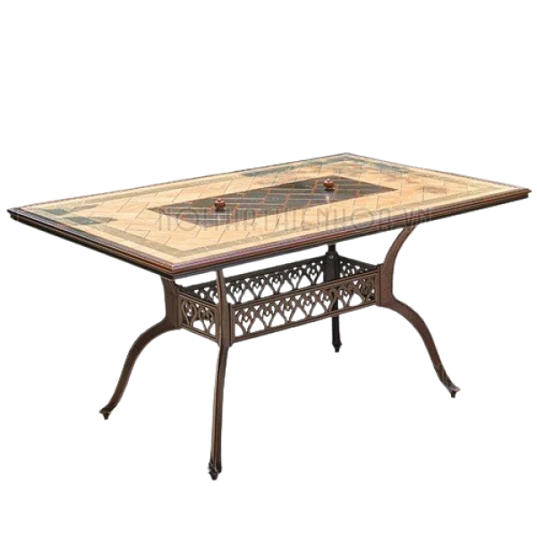 Bàn ăn mặt đá có bếp nướng ngoài trời- Mã: T190DA
