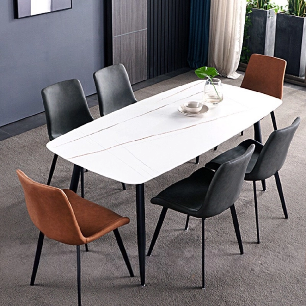 Bộ bàn ăn mặt đá hình chữ nhật-Mã: T162-16-6×2109