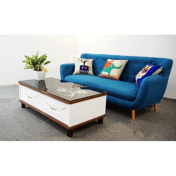Sofa văng nỉ xanh nước biển SF-25