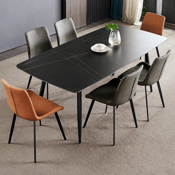 Bộ bàn ăn mặt đá hình chữ nhật-Mã: T162-16-6×2109