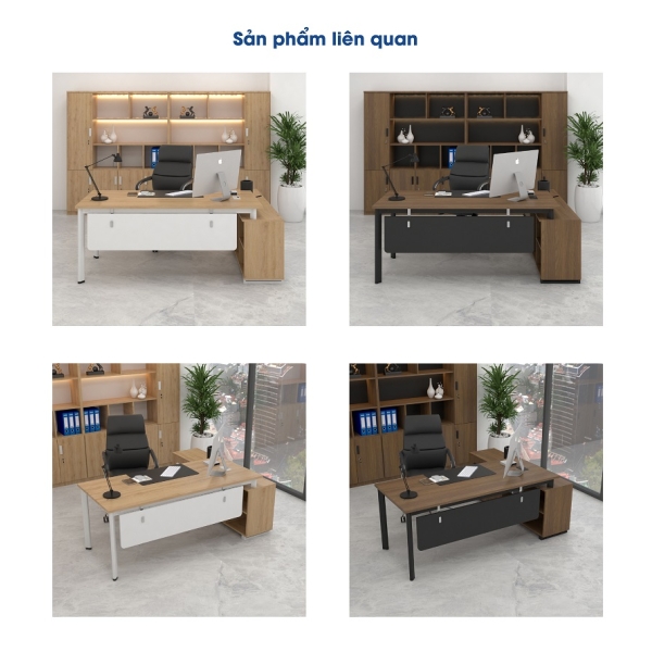 Bàn giám đốc chân sắt Oval 388-T