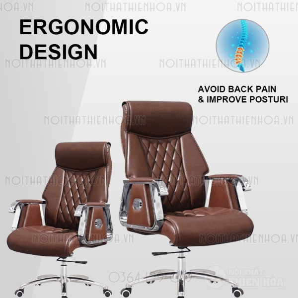 Ghế giám đốc bọc da đen cao cấp GD004