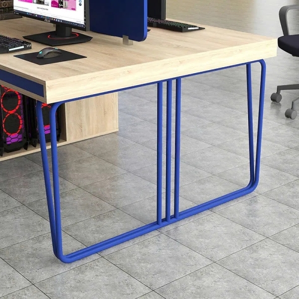 Cụm Bàn Làm Việc 4 Người Phối Màu Độc Lạ Cho Văn Phòng Trẻ – BC140