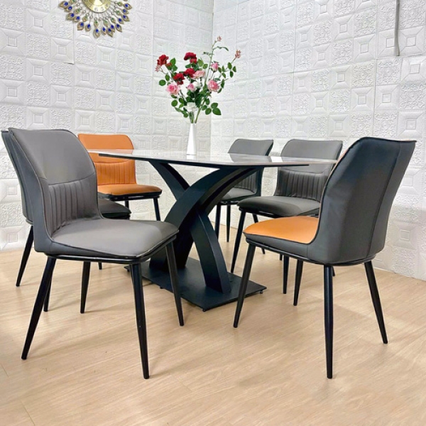 Bộ bàn ăn 6 ghế mặt đá- Mã: T1146-16-6×2510