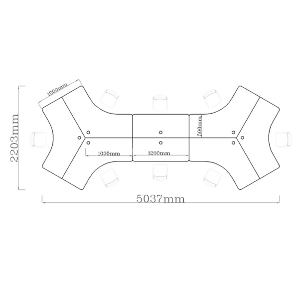 Cụm bàn làm việc 8 người CG05-5022