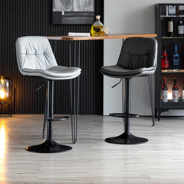 Ghế quầy bar có lưng tựa bọc da- Mã: 4107A