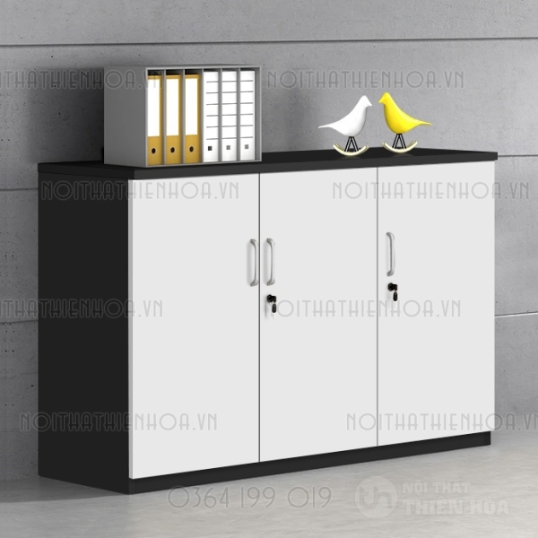 Tủ văn phòng thấp Trắng đen