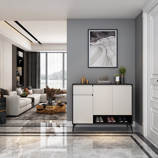 Tủ giày đen trắng hiện đại-TG36