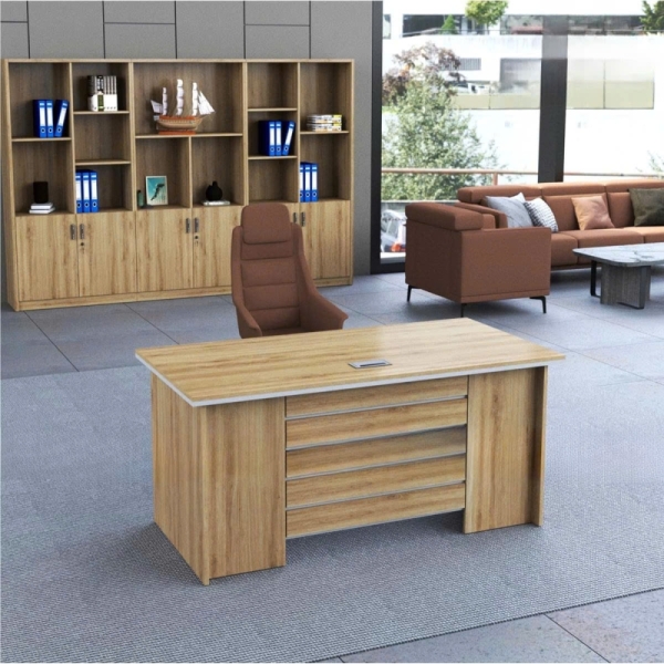 Bàn Giám Đốc Gỗ MDF Sang Trọng Đa Năng – BGĐ68