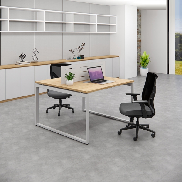 Cụm bàn làm việc 2 người chân sắt hộp Eos EUC07-1212
