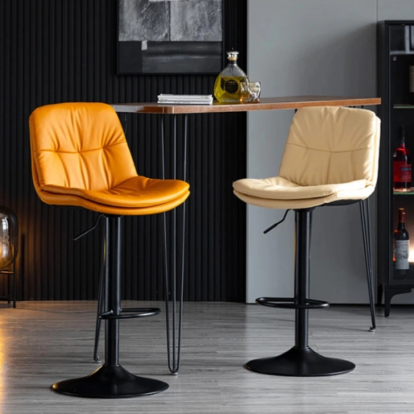 Ghế quầy bar có lưng tựa bọc da- Mã: 4107A