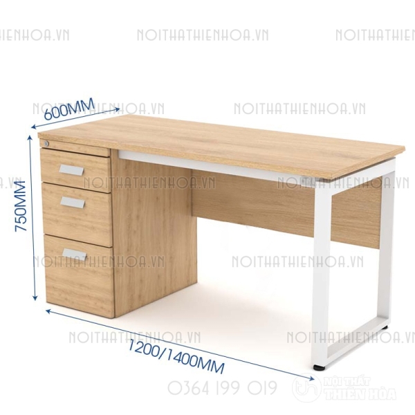 Bàn chân vuông chữ U Eos 1m2 EU12YH