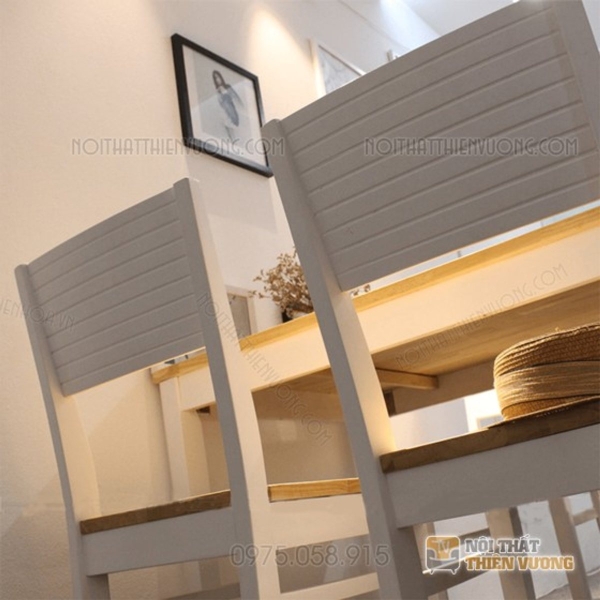 Bàn ăn 4 ghế tựa lưng gỗ giá rẻ