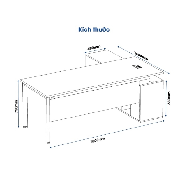 Bàn giám đốc chân sắt Oval 388-T