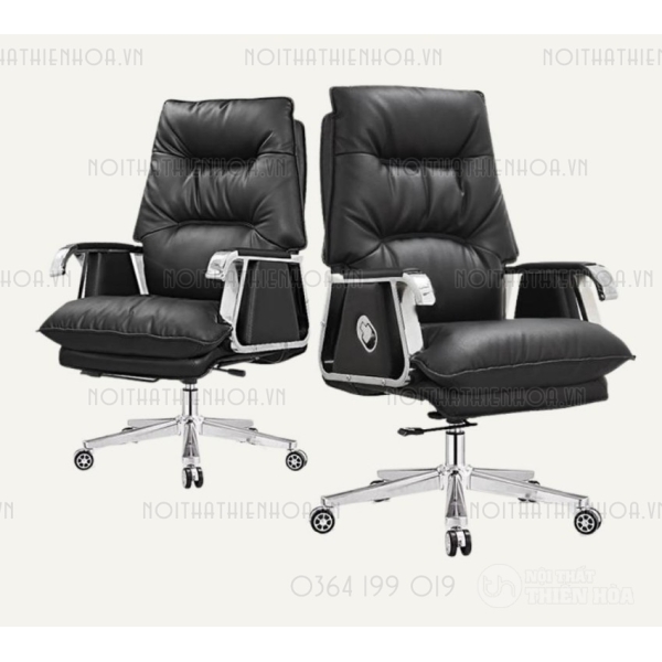 Ghế giám đốc lãnh đạo bọc da cao cấp màu nâu