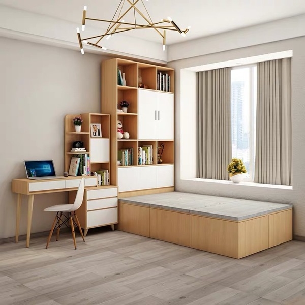 Giường ngủ đa năng kèm tủ kệ GN-16
