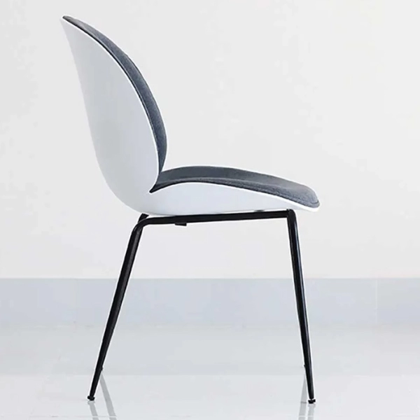 Ghế phòng ăn thân nhựa lót nệm chân kim loại Beetle- Mã 233E
