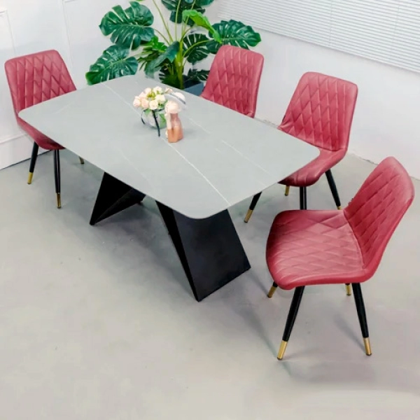 Bộ bàn ăn 4 ghế mặt đá hiện đại sang trọng- Mã: T187-4x269A