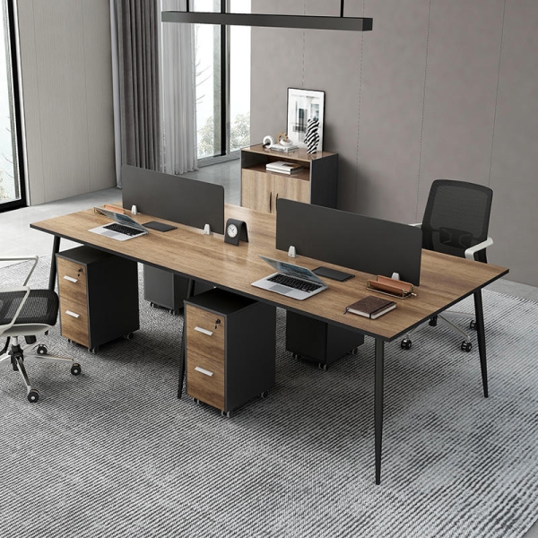 Cụm bàn làm việc nhóm 8 người chân côn