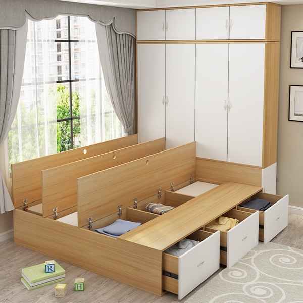 Giường ngủ ngăn kéo kèm tủ quần áo GN-24