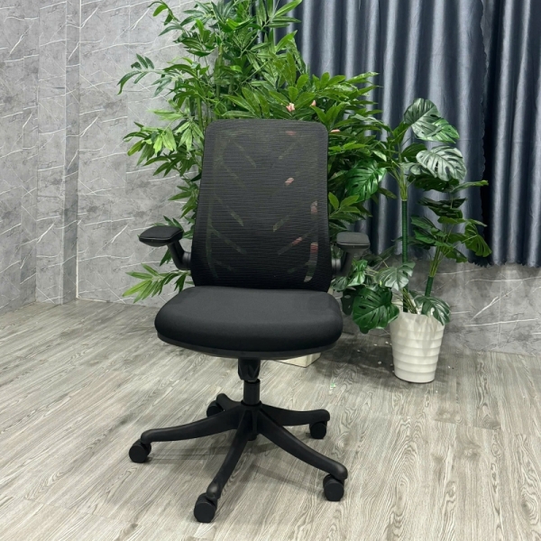 Ghế Xoay Văn phòng Lưng Chiếc Lá tay Gập – GX8