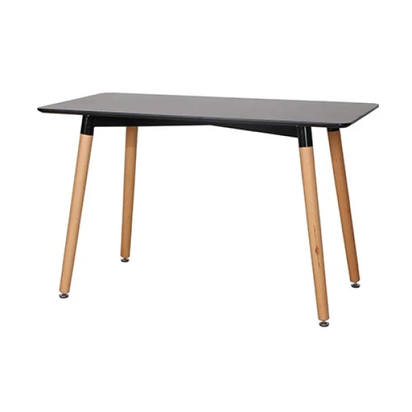 Bộ bàn ăn, cafe cho 6 người gồm bàn T108 0.8×1.2×0.75m và 6 ghế eames nhựa chân gỗ 207