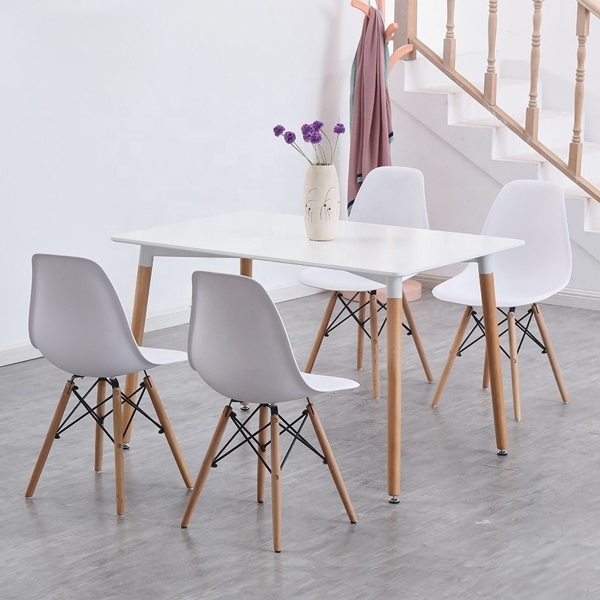 Bàn ăn cafe chân gỗ mặt đen