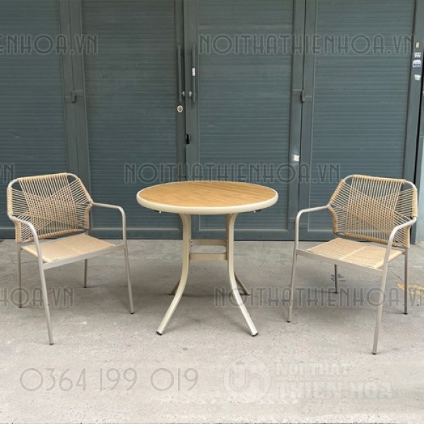 Ghế cafe ngoài trời đan dây- Mã: 2802