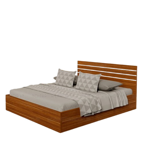 Giường gỗ công nghiệp 6041 kẻ chỉ trắng