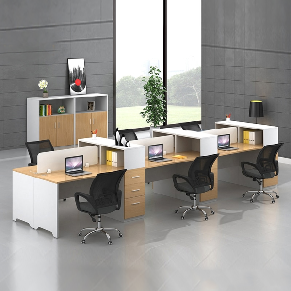 Cụm bàn làm việc gỗ 6 chỗ hiện đại – CB 25