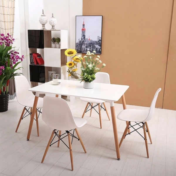 Bộ bàn ăn chữ nhật hiện đại giá rẻ cho căn hộ- Mã: T108-4×207