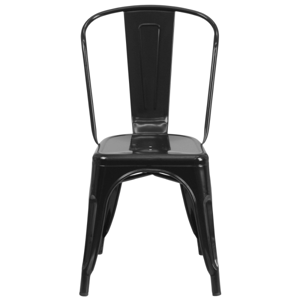 Bộ bàn ăn, cafe cho 4 người gồm bàn vuông T108S và ghế cafe tolix 303