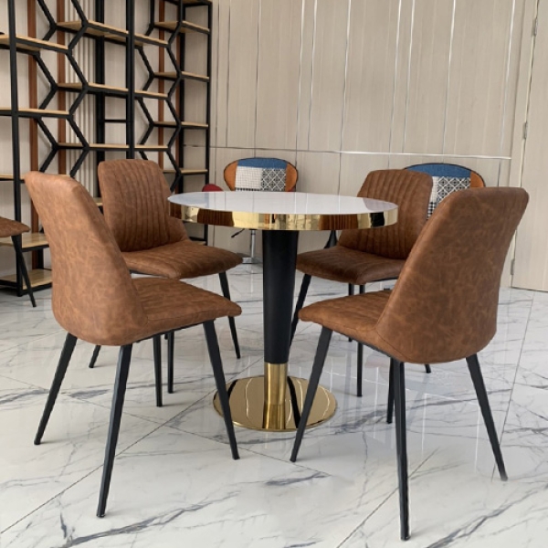 Bộ bàn tròn tiếp khách showroom cao cấp- Mã: T1128-80-4×2106