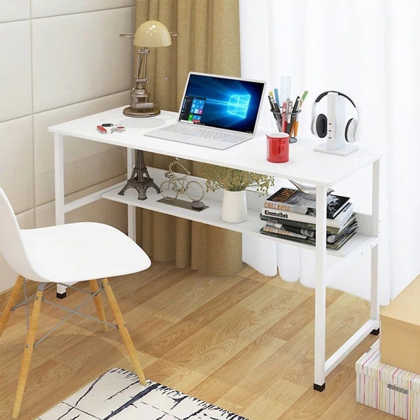 Bàn làm việc chân sắt để sách 01
